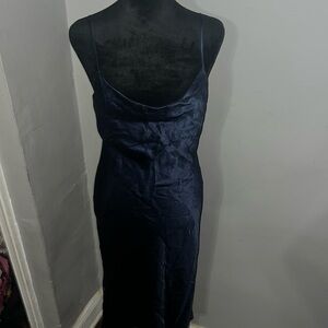 Navy blue midi dress. Babaton. Aritzia